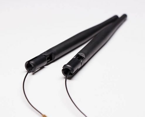 棒狀天線2.4G 3dbi外置黑色小s wifi信號(hào)天線配IPEX線材